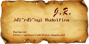 Járányi Rudolfina névjegykártya